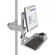   Manuflex ZB8287.9006 Ergonómikus monitor támogatás a CANTOLAB és az ALU számára billentyűzettel és egérfelülettel, VESA adapter 75 mm-rel