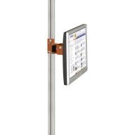   Manuflex ZB8290.2001 Monitor-támogatás a CANTOLAB és az ALU számára 80 mm-es kettős csatlakozással, 100 mm-es VESA adapterrel, vörös narancssárga színben RAL