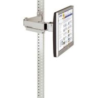   Manuflex ZB8301.0001 Monitor támogatás a CANTOLAB és az ALU számára 500 mm-es kettős csatlakozással, VESA adapter 100 mm-rel, szürke zöld HF 0001