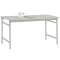 Manuflex BB3031.9006 Helyhez kötött BASIS oldalsó asztal melamin asztallaptal alumínium ezüstből, hasonló a RAL 9006-hoz, Szélesség: 1250 x 600 x 780 mm