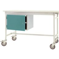   Manuflex ZB4733.5021 Ház alsó része mobil, használható magasság 1 ajtó és polc mm vízkékkel RAL 5021. Asztal mélysége 800 mm