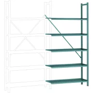   Manuflex RA3152.5021 Polc ráépíthető modul (Sz x Ma x Mé) 1280 x 2500 x 1000 mm Acél padló