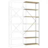   Manuflex RP1705.7035 Polc ráépíthető modul (Sz x Ma x Mé) 1000 x 3000 x 300 mm Fa padló