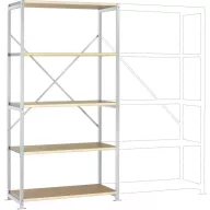   Manuflex RP1012.7035 Polc alapmodul (Sz x Ma x Mé) 1030 x 2000 x 500 mm Fa padló