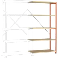   Manuflex RP1115.2001 Polc ráépíthető modul (Sz x Ma x Mé) 1000 x 2000 x 800 mm Fa padló
