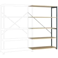   Manuflex RP1127.7016 Polc ráépíthető modul (Sz x Ma x Mé) 960 x 2250 x 300 mm Fa padló