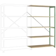   Manuflex RP1129.6011 Polc ráépíthető modul (Sz x Ma x Mé) 960 x 1900 x 300 mm Fa padló