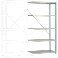   Manuflex RP1120.0001 Polc ráépíthető modul (Sz x Ma x Mé) 1000 x 2000 x 600 mm Acél padló