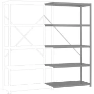   Manuflex RP1151.9006 Polc ráépíthető modul (Sz x Ma x Mé) 1000 x 2000 x 300 mm Acél padló