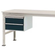   Manuflex ZB4512.7016 Helyhez kötött ház, használható magasság 300 mm, 2 fiókkal. Asztal mélysége 800 mm