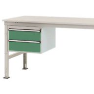   Manuflex ZB4513.6011 Helyhez kötött ház, használható magasság 300 mm, 2 fiókkal. 1000 mm-es asztalmélységhez