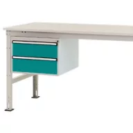   Manuflex ZB4514.5021 Helyhez kötött ház, használható magasság 300 mm, 2 fiókkal. Asztal mélysége 1200 mm
