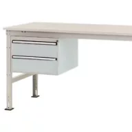   Manuflex ZB4514.7035 Helyhez kötött ház, használható magasság 300 mm, 2 fiókkal. Asztal mélysége 1200 mm