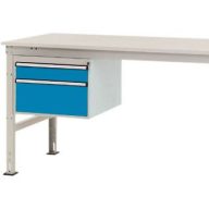   Manuflex ZB4562.5012 Helyhez kötött ház, használható magasság 300 mm, 2 fiókkal. Asztal mélysége 800 mm