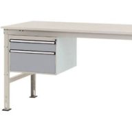   Manuflex ZB4564.9006 Helyhez kötött ház, használható magasság 300 mm, 2 fiókkal. Asztal mélysége 1200 mm