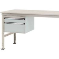   Manuflex ZB4565.7035 Mobil háztartó, használható magasság 300 mm, 2 fiókkal. Asztal mélysége 800 mm