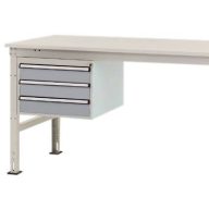   Manuflex ZB4612.9006 Helyhez kötött ház, használható magasság 300 mm, 3 fiókkal. Asztal mélysége 800 mm