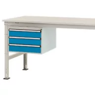   Manuflex ZB4614.5012 Helyhez kötött ház, használható magasság 300 mm, 3 fiókkal. Asztal mélysége 1200 mm