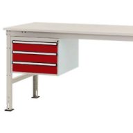   Manuflex ZB4616.3003 Mobil háztartó, használható magasság 300 mm, 3 fiókkal. 1000 mm-es asztalmélységhez