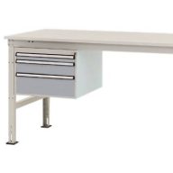   Manuflex ZB4664.9006 Helyhez kötött ház, használható magasság 300 mm, 3 fiókkal. Asztal mélysége 1200 mm