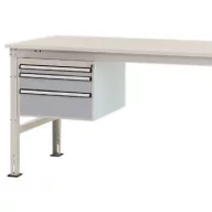   Manuflex ZB4664.9006 Helyhez kötött ház, használható magasság 300 mm, 3 fiókkal. Asztal mélysége 1200 mm