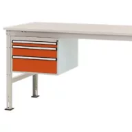   Manuflex ZB4665.2001 Mobil háztartó, használható magasság 300 mm, 3 fiókkal. Asztal mélysége 800 mm