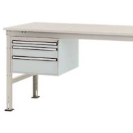   Manuflex ZB4665.7035 Mobil háztartó, használható magasság 300 mm, 3 fiókkal. Asztal mélysége 800 mm