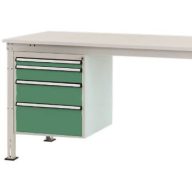   Manuflex ZB4764.6011 Helyhez kötött ház, használható magasság 500 mm, 4 fiókkal. Asztal mélysége 1200 mm