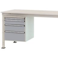   Manuflex ZB4764.9006 Helyhez kötött ház, használható magasság 500 mm, 4 fiókkal. Asztal mélysége 1200 mm