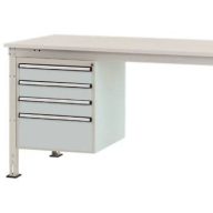   Manuflex ZB4812.7035 Helyhez kötött ház, használható magasság 500 mm, 4 fiókkal. Asztal mélysége 800 mm