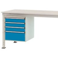   Manuflex ZB4813.5012 Helyhez kötött ház, használható magasság 500 mm, 4 fiókkal. 1000 mm-es asztalmélységhez