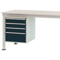   Manuflex ZB4813.7016 Helyhez kötött ház, használható magasság 500 mm, 4 fiókkal. 1000 mm-es asztalmélységhez