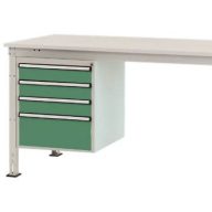   Manuflex ZB4814.6011 Helyhez kötött ház, használható magasság 500 mm, 4 fiókkal. Asztal mélysége 1200 mm