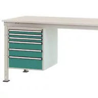   Manuflex ZB4912.0001 Helyhez kötött ház, használható magasság 500 mm, 6 fiókkal. Asztal mélysége 800 mm