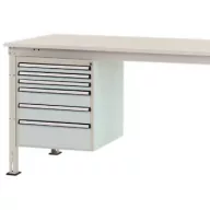   Manuflex ZB4914.7035 Helyhez kötött ház, használható magasság 500 mm, 6 fiókkal. Asztal mélysége 1200 mm