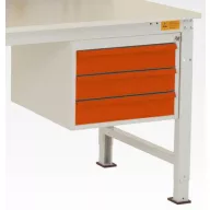   Manuflex LZ4613.7016 ESD ESD ház alap, használható magasság 300 mm, 3 fiókkal. 1000 mm-es asztalmélységhez