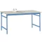 Manuflex BB3011.5012 Helyhez kötött BASIS oldalsó asztal melamin asztallaptal, világoskék RAL 5012, SzxxxH: 1000 x 600 x 780 mm Élénk kék (RAL 5012)