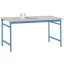 Manuflex BB3011.5012 Helyhez kötött BASIS oldalsó asztal melamin asztallaptal, világoskék RAL 5012, SzxxxH: 1000 x 600 x 780 mm Élénk kék (RAL 5012)