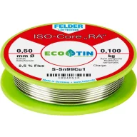   Felder ISO-Core RA Sn99Cu1 Forrasztóón, ólommentes Tekercs Sn99,3Cu0,7 0.100 kg 0.5 mm