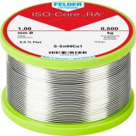   Felder ISO-Core RA Sn99Cu1 Forrasztóón, ólommentes Tekercs Sn99,3Cu0,7 0.500 kg 1 mm