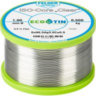   Felder ISO-Core Clear SAC305 Forrasztóón Tekercs Sn96,5Ag3Cu0,5 0.500 kg 1 mm