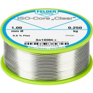   Felder ISO-Core Clear Sn100Ni+ Forrasztóón, ólommentes Tekercs Sn99,25Cu0,7Ni0,05 0.250 kg 1 mm