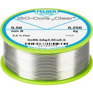   Forrasztóón Tekercs Sn96,5Ag3Cu0,5 250 g 0,5 mm, Felder ISO-Core Clear SAC305