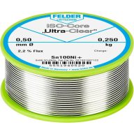  Felder ISO-Core Ultra-Clear Sn100Ni+ Forrasztóón, ólommentes Tekercs Sn99,25Cu0,7Ni0,05 0.250 kg 0.5 mm