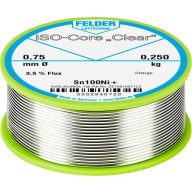   Felder ISO-Core Clear Sn100Ni+ Forrasztóón Tekercs Sn99,25Cu0,7Ni0,05 0.250 kg 0.75 mm