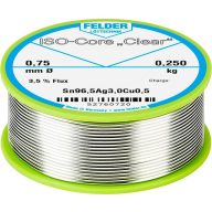   Felder ISO-Core Clear SAC305 Forrasztóón Tekercs Sn96,5Ag3Cu0,5 0.250 kg 0.75 mm