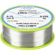   Felder ISO-Core Ultra Clear SAC305 Forrasztóón Tekercs Sn96,5Ag3Cu0,5 0.250 kg 0.75 mm