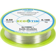   Felder ISO-Core Clear Sn100Ni+ Forrasztóón Tekercs Sn99,25Cu0,7Ni0,05 0.100 kg 0.5 mm