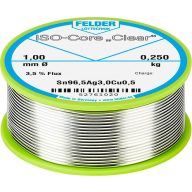   Felder ISO-Core Clear SAC305 Forrasztóón Tekercs Sn96,5Ag3Cu0,5 0.250 kg 1 mm