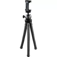   Hama Háromlábú állvány 1/4 col Munkamagasság=16 - 27 cm Fekete Okostelefonokhoz és GoPro-hoz, Gömbfej